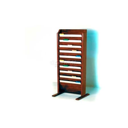 Wooden Mallet Wooden Mallet Free-Standing 10 Pocket Legal Size File Holder, Mahogany CH17-FSMH